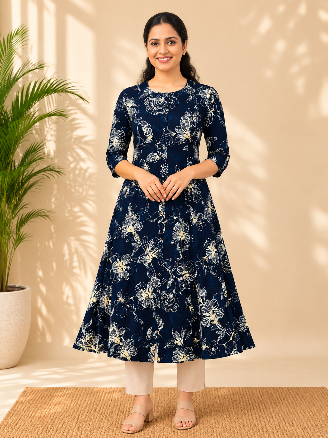 A-line Top ( Cotton-Rayon Blend )