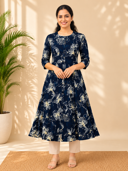 A-line Top ( Cotton-Rayon Blend )