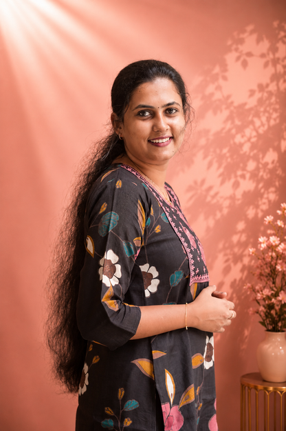 Black Churidar Top and Pants