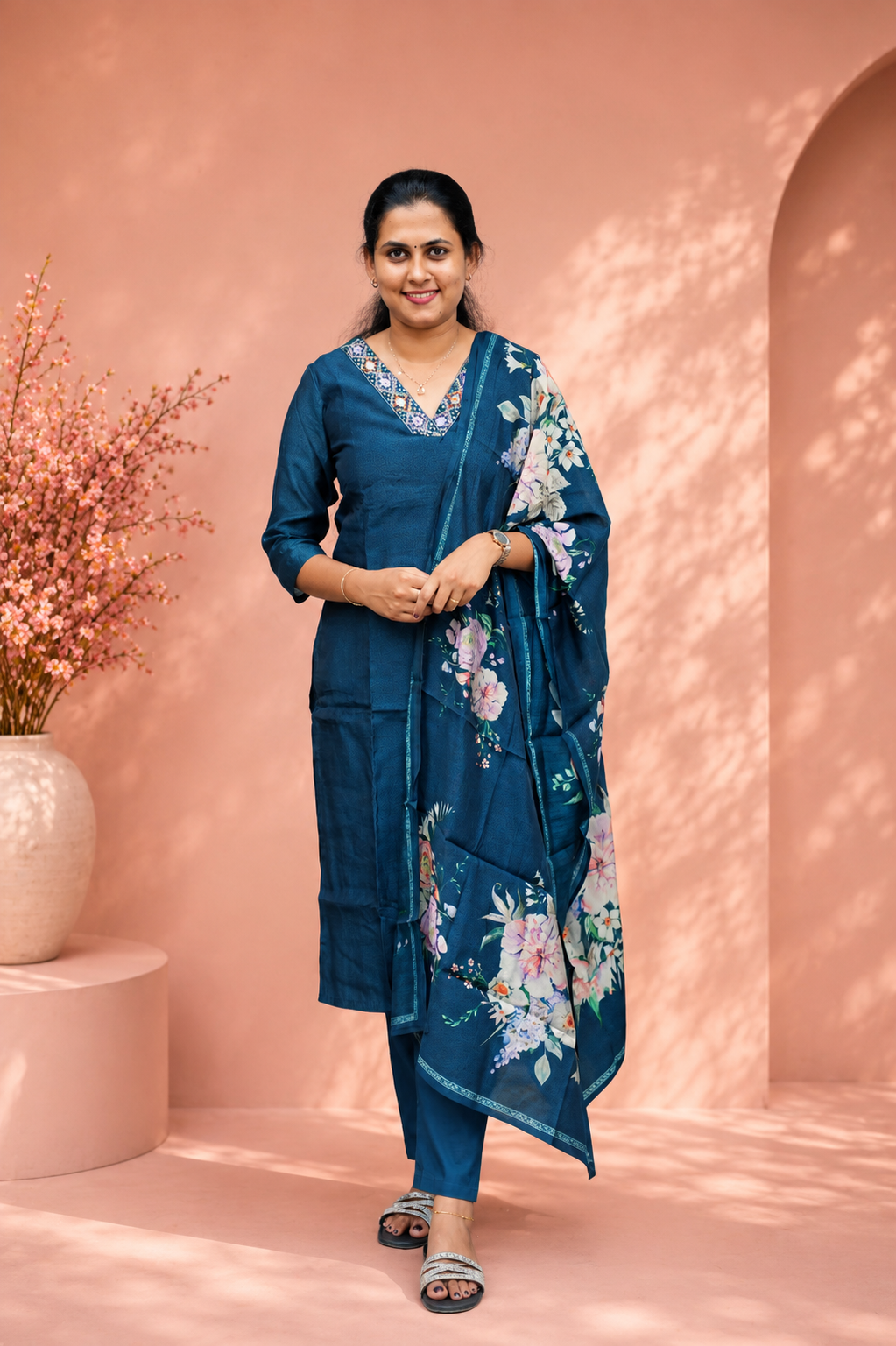 Soft Cotton Churidar with Duppatta